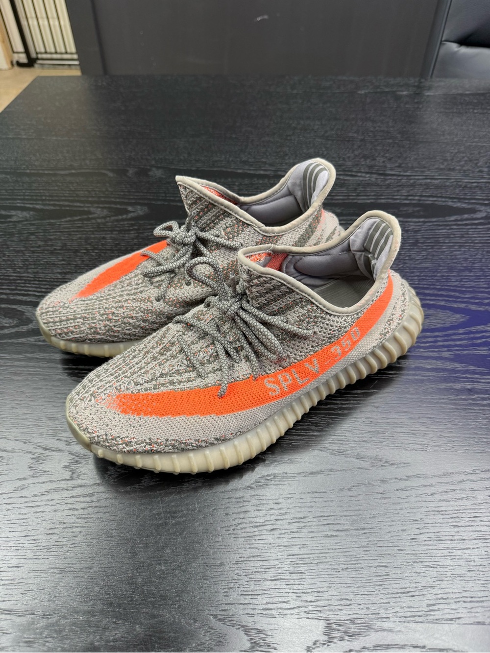 Yeezy Boost 350 V2 Gray with Orange Stripe